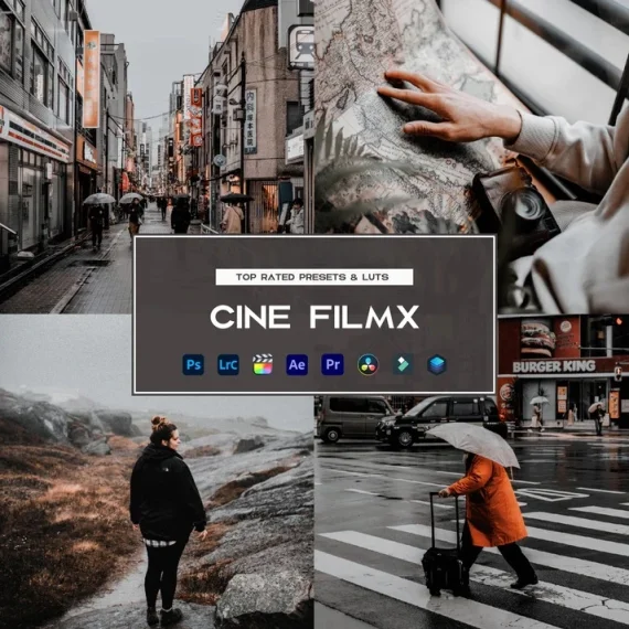 Cine Filmx Grey Cinematic Presets & LUTs