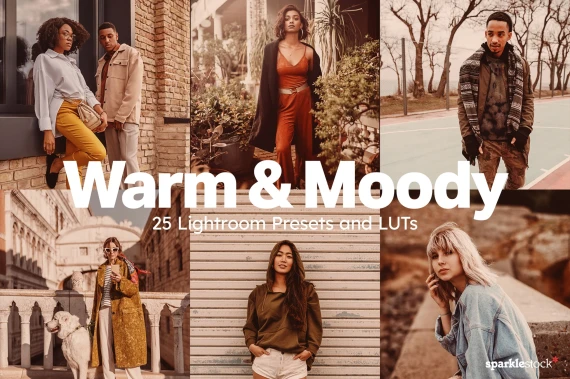 Warm & Moody Presets + LUTs (25) – SparkleStock